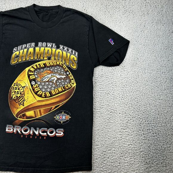 Vintage Pro Player Denver Broncos Super Bowl XXXII Champions 1998 T-Shirt MEDIUM - Picture 3 of 15